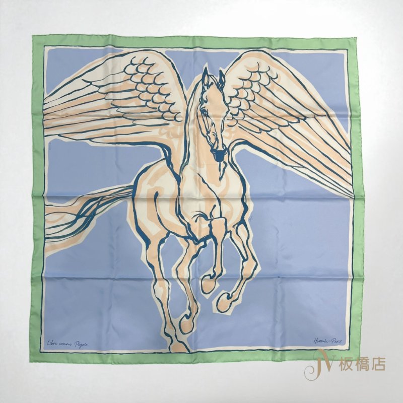 HERMES Libre Comme PEGASE 90*90絲巾-0