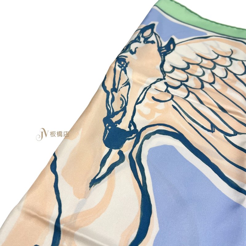 HERMES Libre Comme PEGASE 90*90絲巾-2