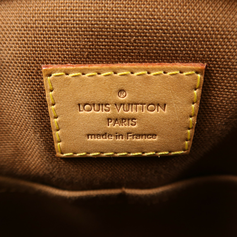 LOUIS VUITTON Monogram Tivoli PM金扣手挽袋棕色-5