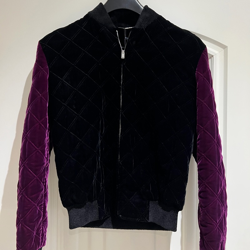 Saint Laurent Velvet Bomber Jacket-0