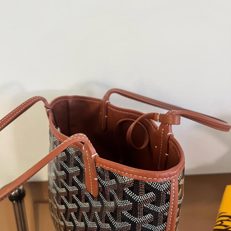 #全網最便宜#極新#超級火 Goyard 迷你Tote 托特包 焦糖色-6