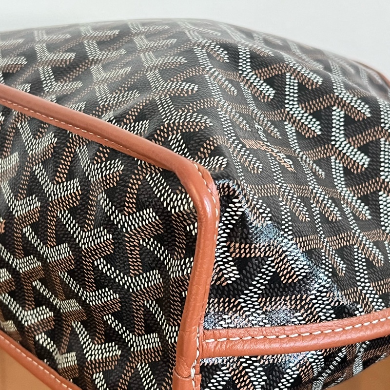 #全網最便宜#極新#超級火 Goyard 迷你Tote 托特包 焦糖色-9