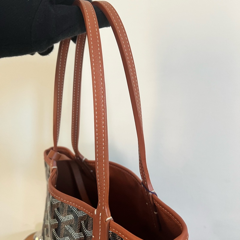 #全網最便宜#極新#超級火 Goyard 迷你Tote 托特包 焦糖色-20