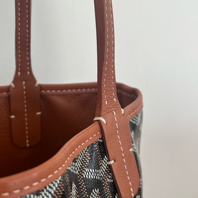 #全網最便宜#極新#超級火 Goyard 迷你Tote 托特包 焦糖色-25