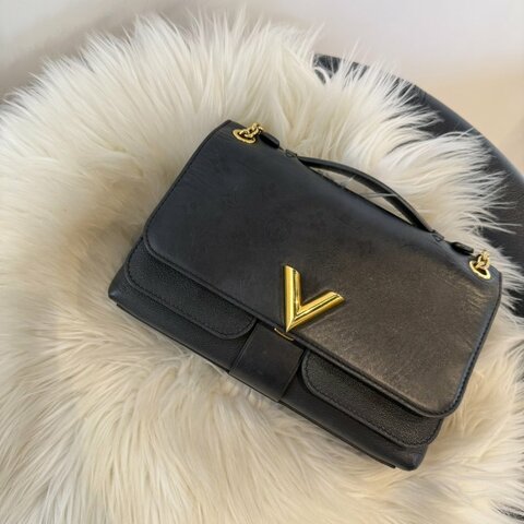 LV VERY CHAIN BAG NOIR 黑色手提肩背包