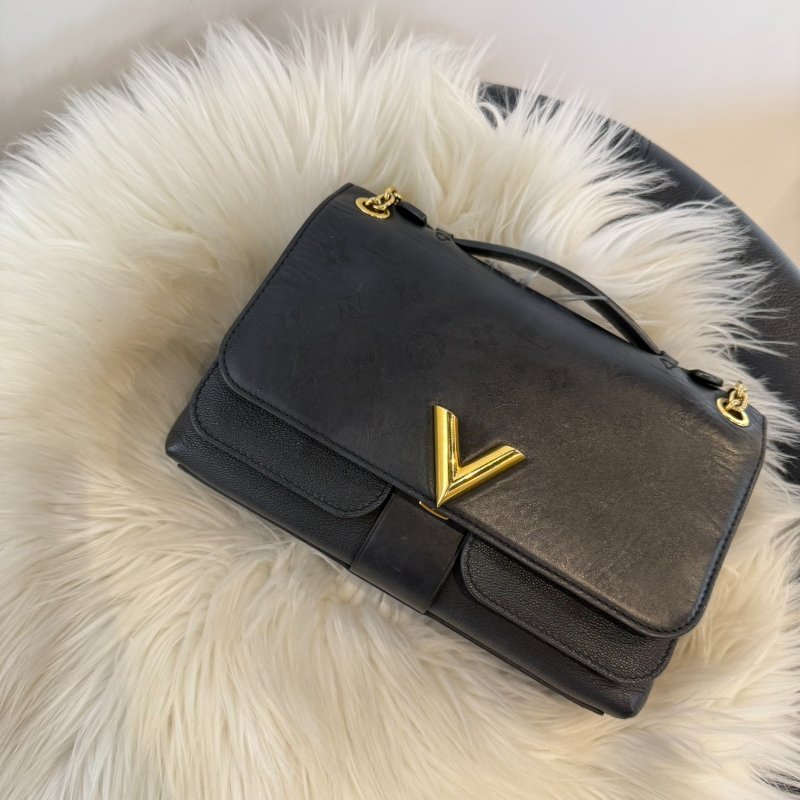 LV VERY CHAIN BAG NOIR 黑色手提肩背包-0