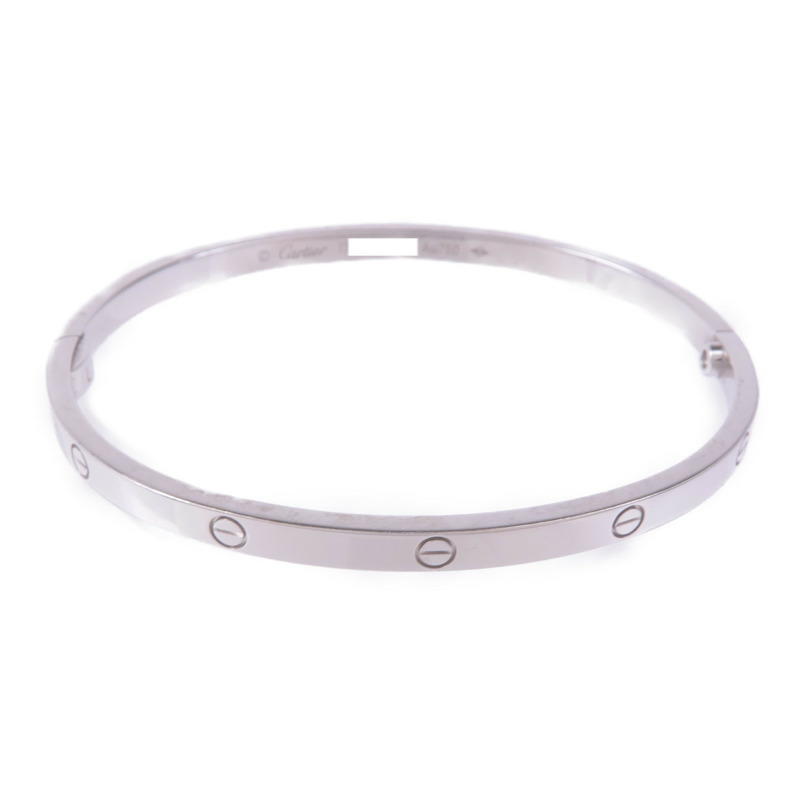 CARTIER 18K白金Love Bangle手鐲Cartier#17-0