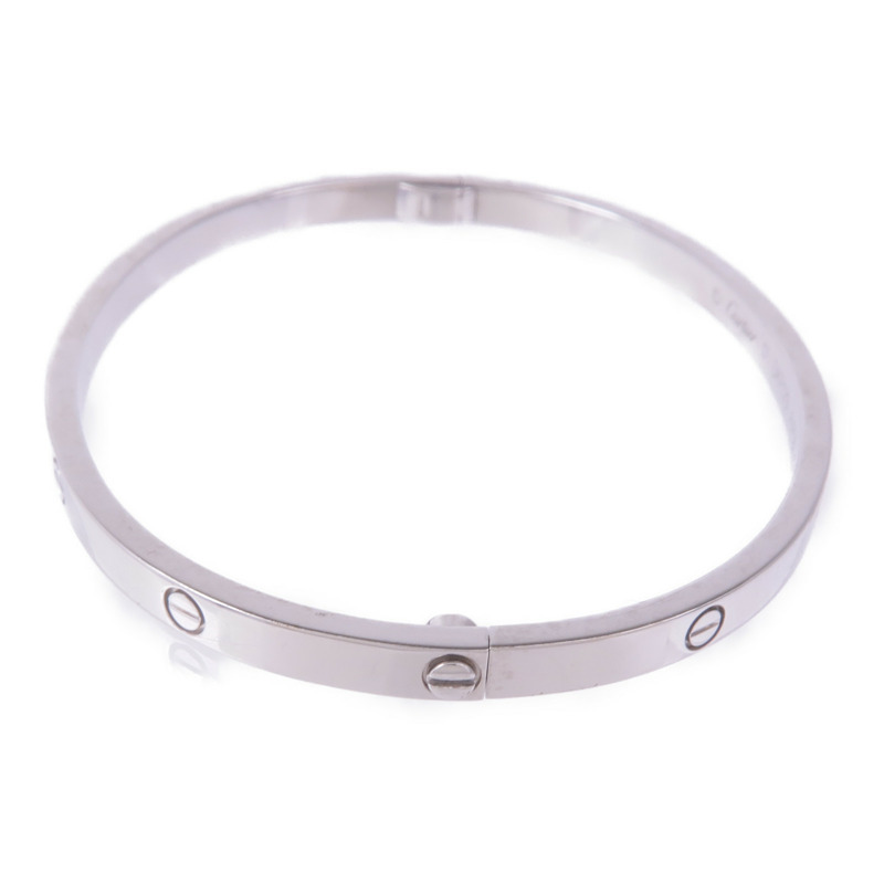 CARTIER 18K白金Love Bangle手鐲Cartier#17-1