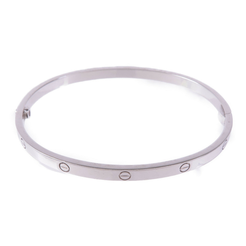 CARTIER 18K白金Love Bangle手鐲Cartier#17-2
