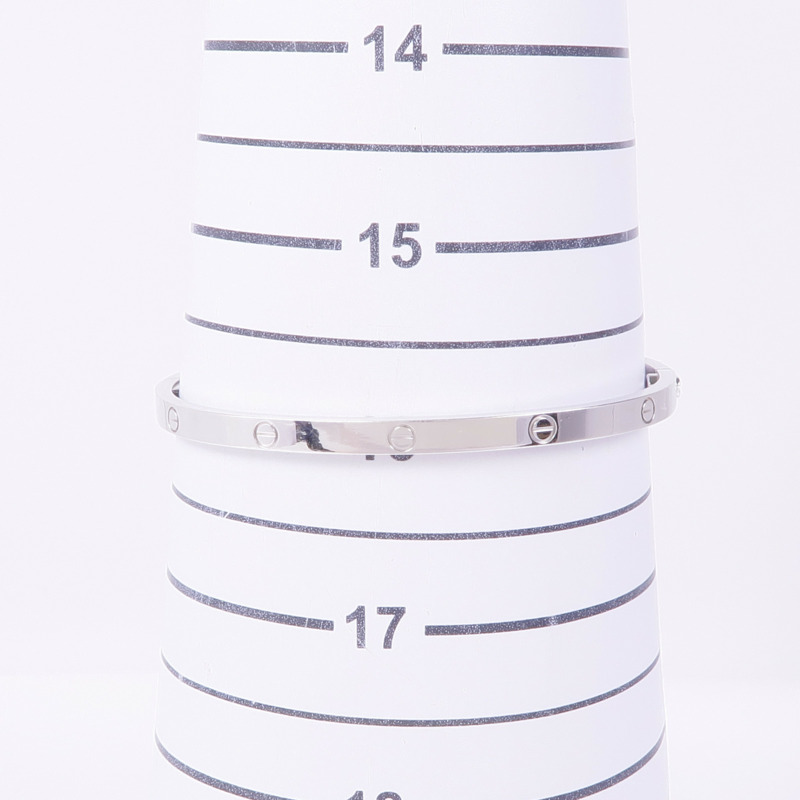 CARTIER 18K白金Love Bangle手鐲Cartier#17-9