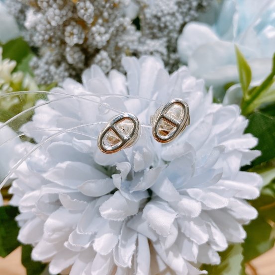 TW4469 Hermes 愛馬仕 925銀豬鼻耳環 Chaine D'ancre Earrings 925 Silver-1