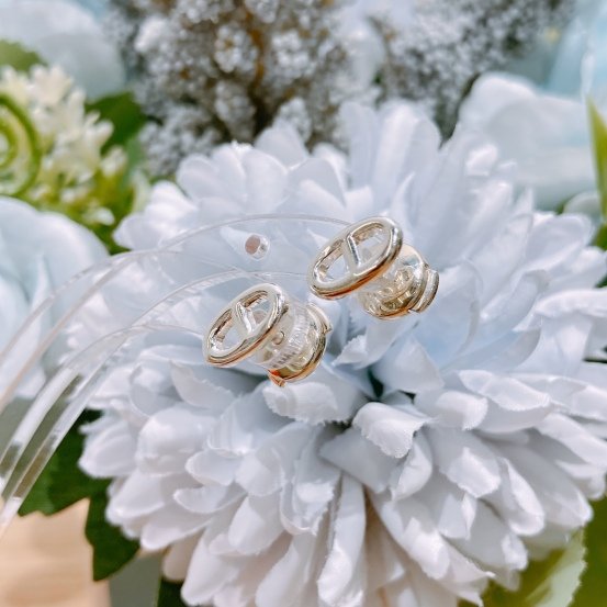 TW4469 Hermes 愛馬仕 925銀豬鼻耳環 Chaine D'ancre Earrings 925 Silver-3