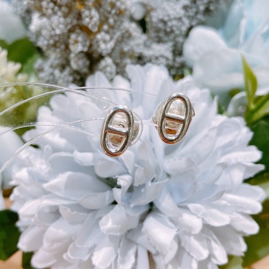 TW4469 Hermes 愛馬仕 925銀豬鼻耳環 Chaine D'ancre Earrings 925 Silver-6