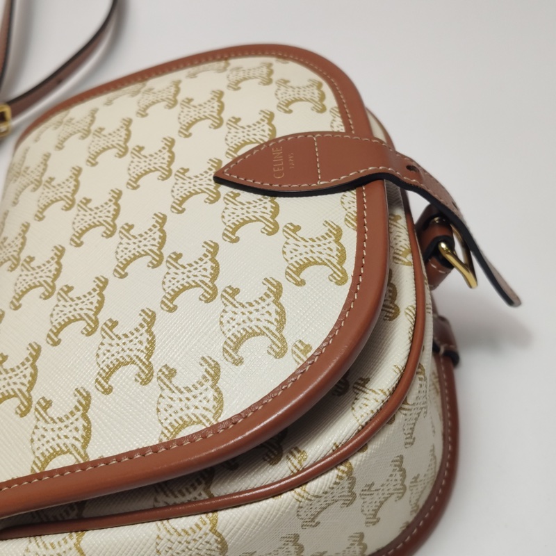 Celine Folco中號牛皮水滴形扣飾肩背包 斜背包-16