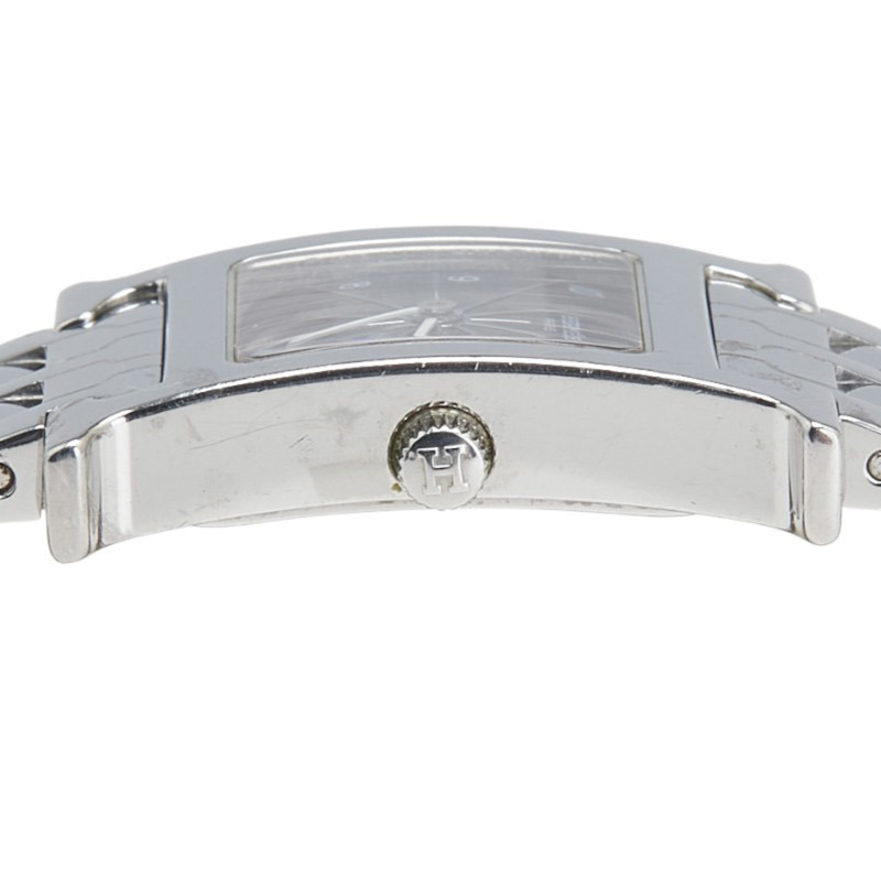 Hermès H 腕錶 HH1.210 石英錶,黑色錶盤,不鏽鋼,女士-4