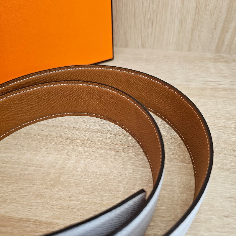 [極新❣️]Hermes Epsom皮 金棕/白雙面用皮帶-2