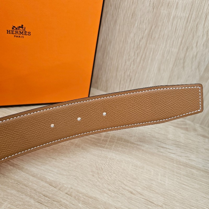 [極新❣️]Hermes Epsom皮 金棕/白雙面用皮帶-3