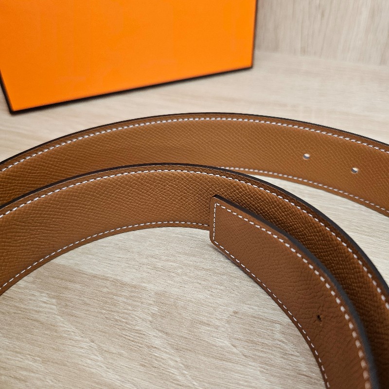 [極新❣️]Hermes Epsom皮 金棕/白雙面用皮帶-4