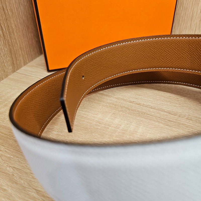 [極新❣️]Hermes Epsom皮 金棕/白雙面用皮帶-5