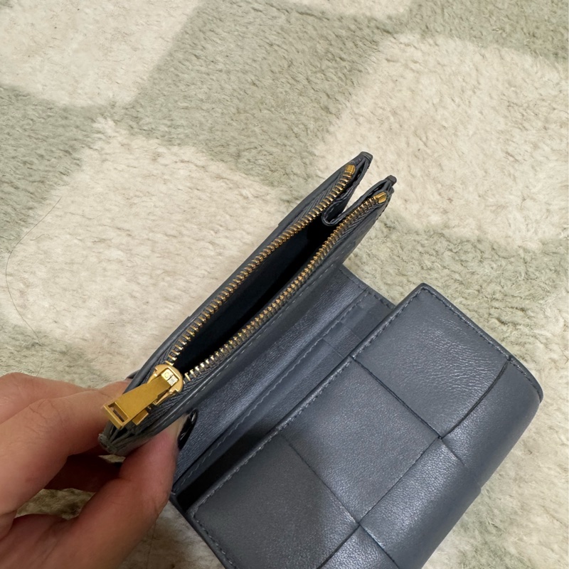 Bottega Veneta | trifold wallet BV灰藍色三折皮夾-9
