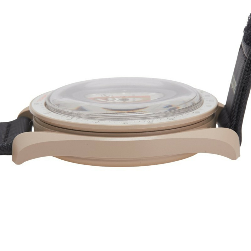 OMEGA x Swatch MoonSwatch 木星任務腕錶 SO33C100 石英機芯 米色錶盤 陶瓷 尼龍 男士-5