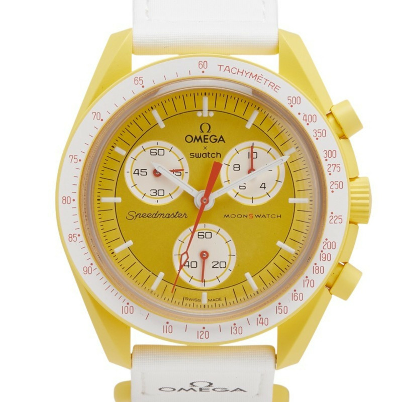 OMEGA x Swatch MoonSwatch Mission to the Sun 腕錶 SO33J100 石英 黃色錶盤 陶瓷 尼龍 男士-0