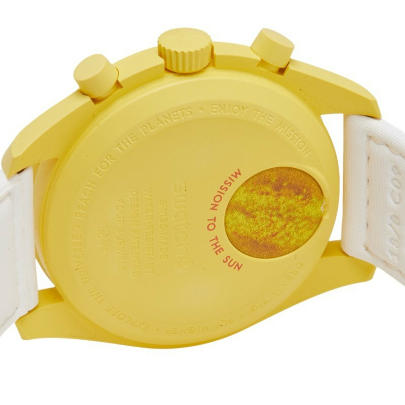 OMEGA x Swatch MoonSwatch Mission to the Sun 腕錶 SO33J100 石英 黃色錶盤 陶瓷 尼龍 男士-3