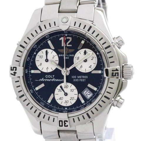 百年靈 Colt Chrono Ocean 鋼石英男錶 A53350 拋光