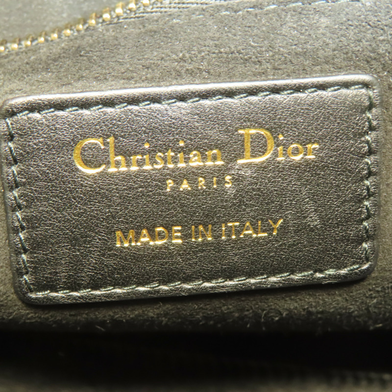 Dior 羊皮皮革Lady Dior金扣手挽肩背兩用袋-5