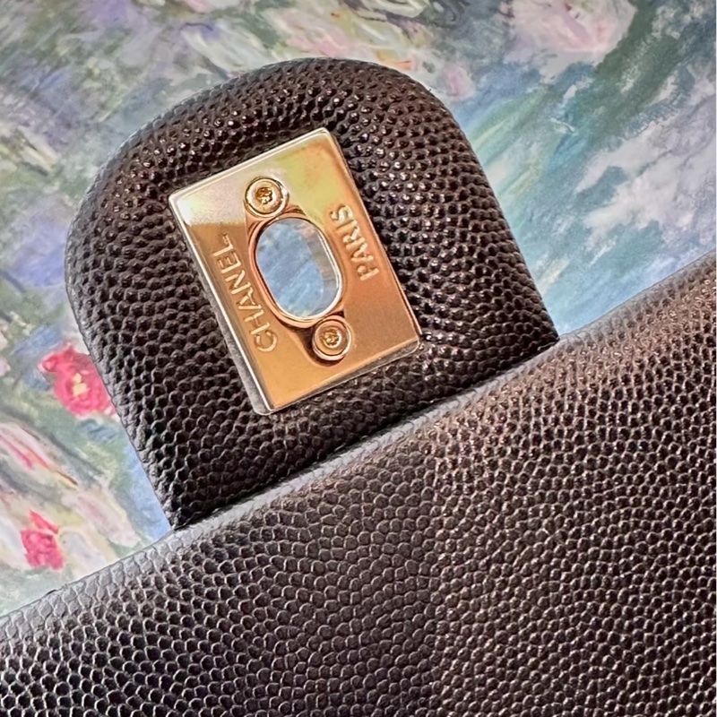 CHANEL 黑色薩爾茲堡雙肩包 全配-6