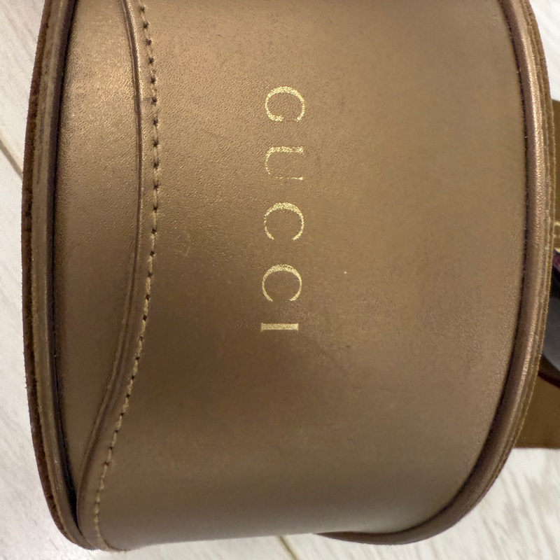 Gucci 經典條紋Logo太陽眼鏡大框漸層黑褐色-10