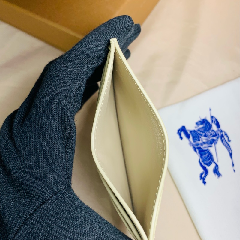 🎁全新盒裝 Burberry 巴寶莉2024新款 戰馬馬鞍奶灰名片夾 卡夾-7