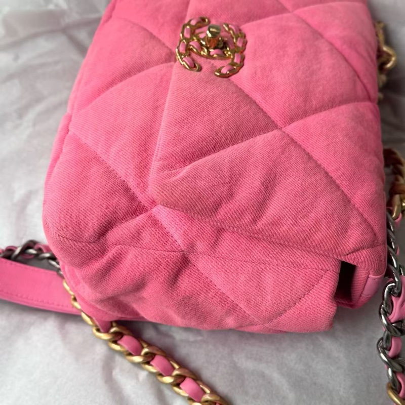 99新全配❤️ #香奈兒 #粉色 #牛仔 #19bag #小號-5
