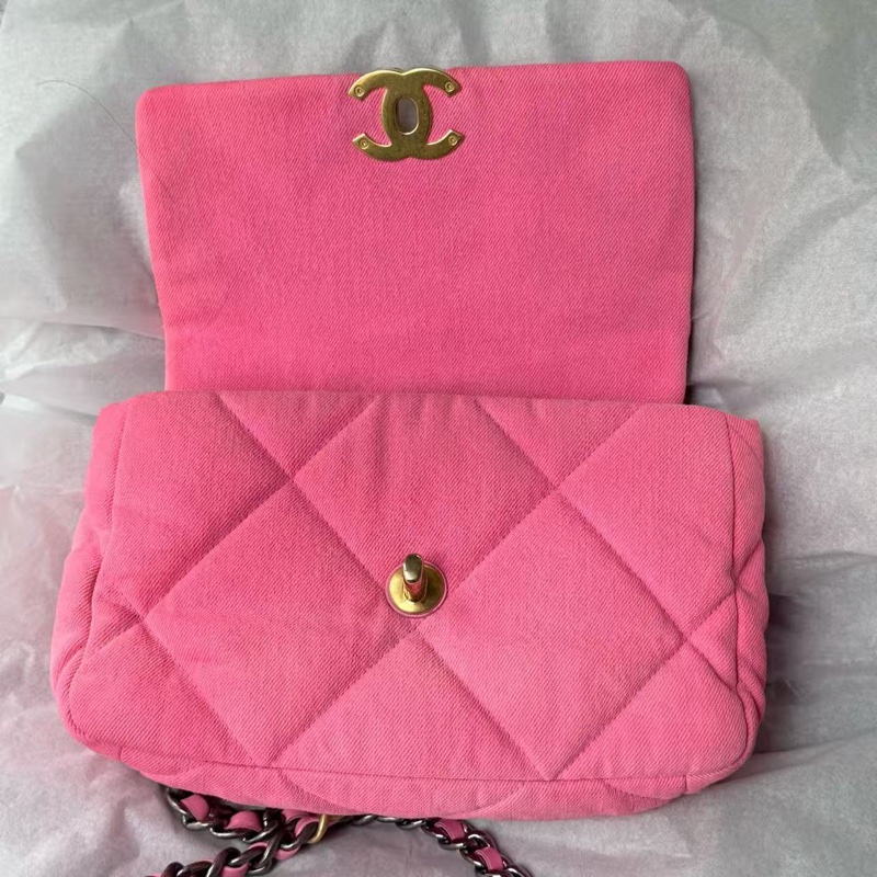 99新全配❤️ #香奈兒 #粉色 #牛仔 #19bag #小號-8