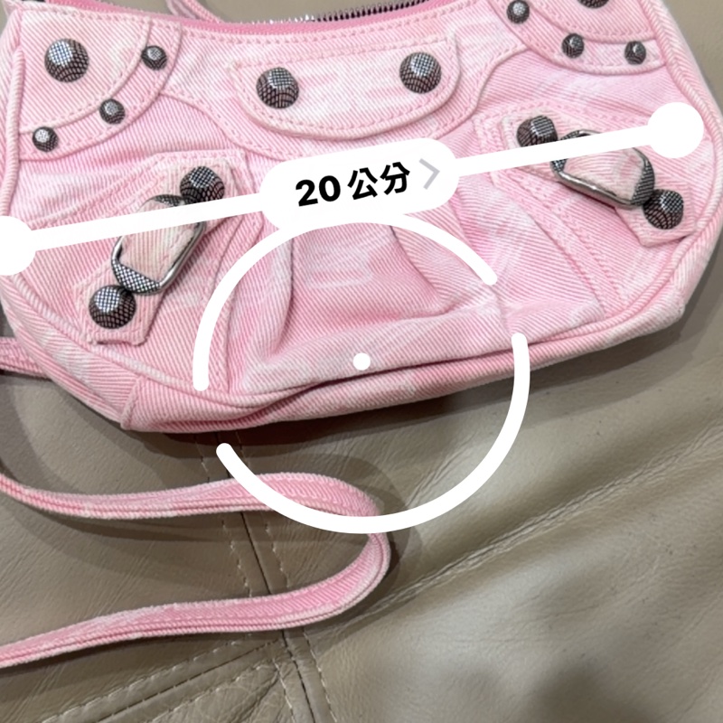 🈶️購證❤️ #balenciaga #巴黎世家 粉色 #牛仔 #機車包 #月亮包-28
