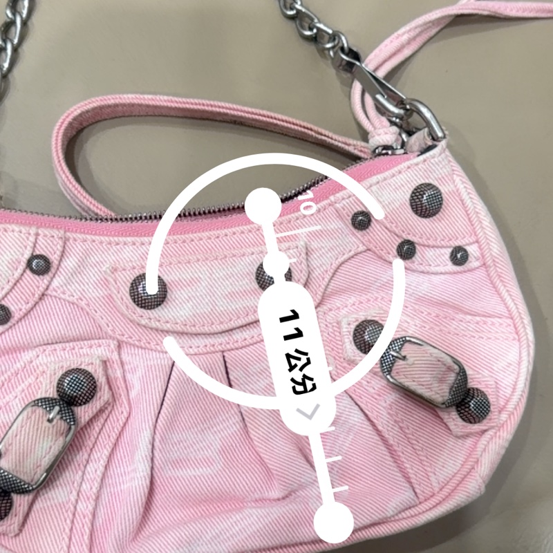 🈶️購證❤️ #balenciaga #巴黎世家 粉色 #牛仔 #機車包 #月亮包-29