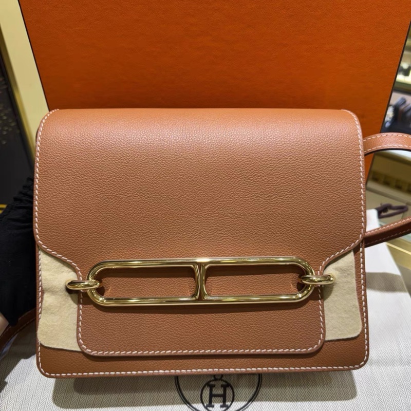 爱马仕 Roulis 23 猪鼻子 金棕 金扣 Y刻 2021年票（25093029）-1