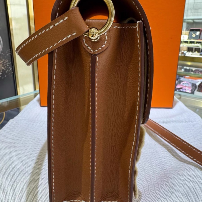 爱马仕 Roulis 23 猪鼻子 金棕 金扣 Y刻 2021年票（25093029）-4