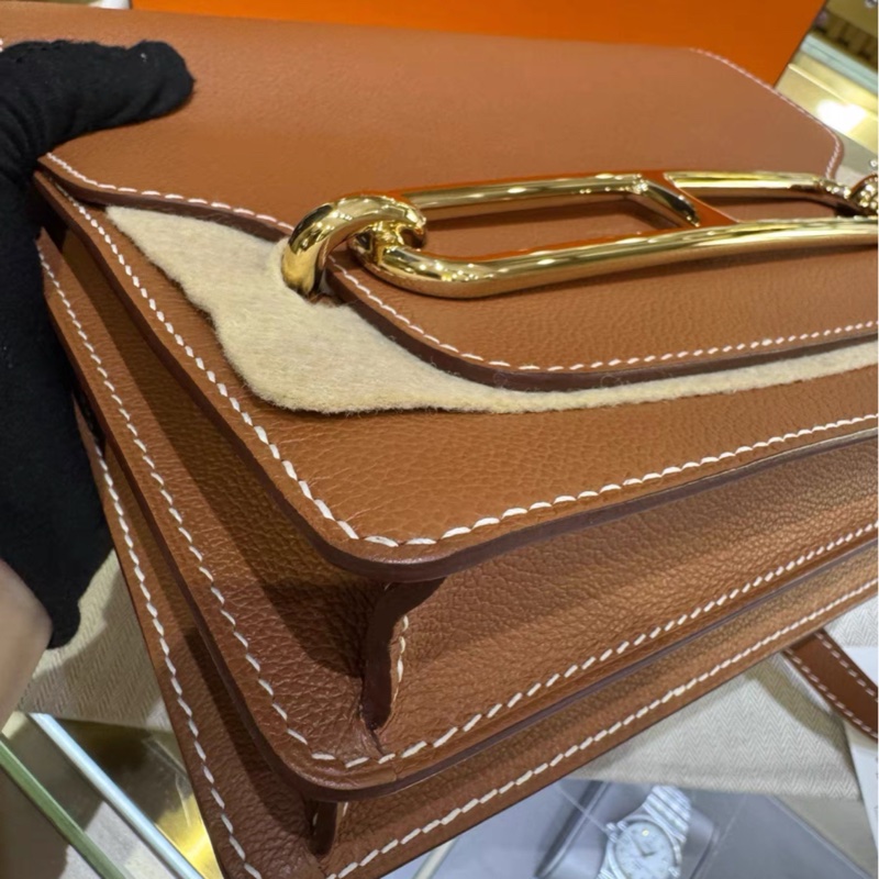 爱马仕 Roulis 23 猪鼻子 金棕 金扣 Y刻 2021年票（25093029）-7