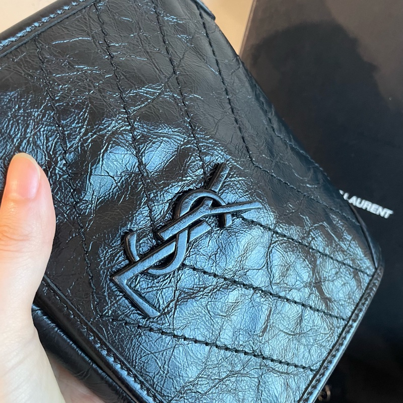 全配❤️ ysl #黑銀 #niki #chain #woc-4