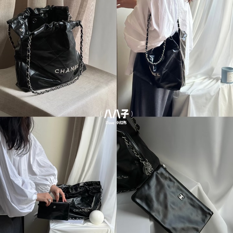 全配❤️ 香奈兒 #黑色 #銀字 #22bag #小號-2