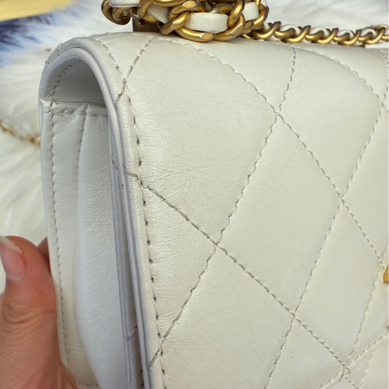 全配❤️ 香奈兒 #白金 #雙金珠 #雙金球 #cf22-9