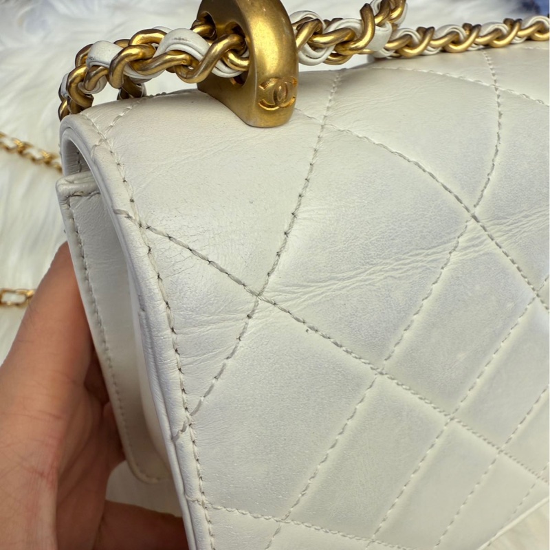 全配❤️ 香奈兒 #白金 #雙金珠 #雙金球 #cf22-13