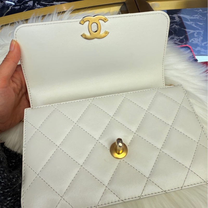 全配❤️ 香奈兒 #白金 #雙金珠 #雙金球 #cf22-19