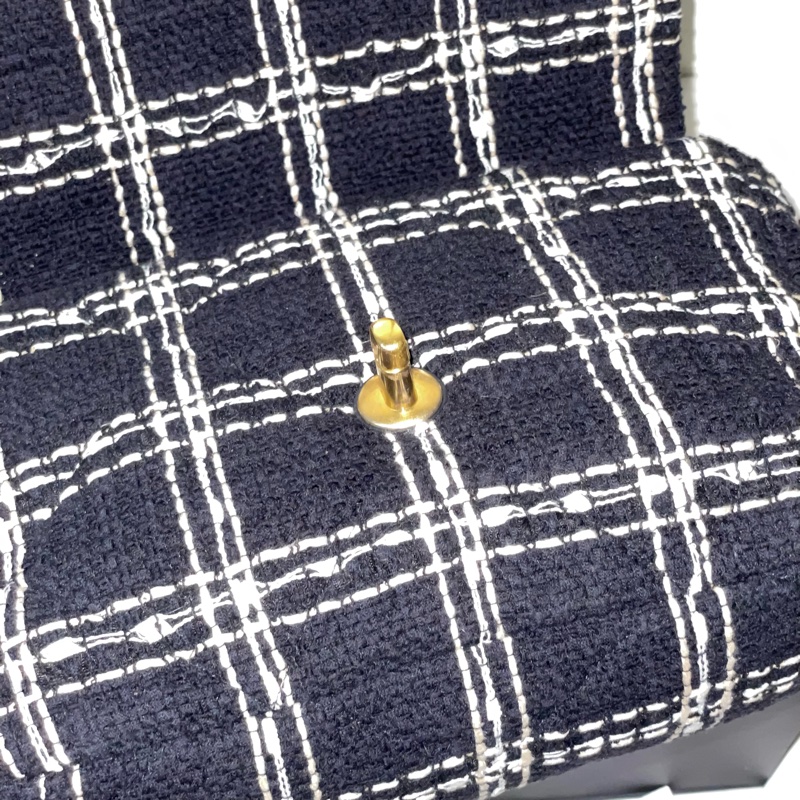 閒置全配芯片款🌟#chanel #黑金 #毛呢 #19bag #小號-12