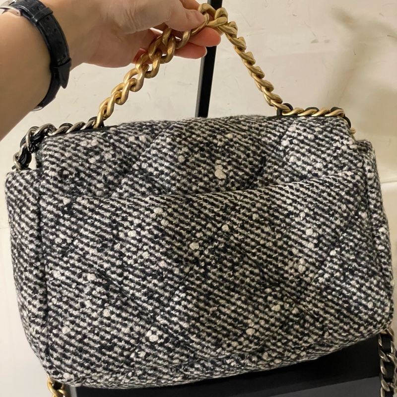 閒置全配芯片款🌟#chanel #粗花 #毛呢 #19bag #小號-5