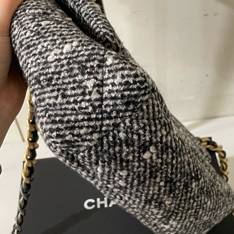 閒置全配芯片款🌟#chanel #粗花 #毛呢 #19bag #小號-7