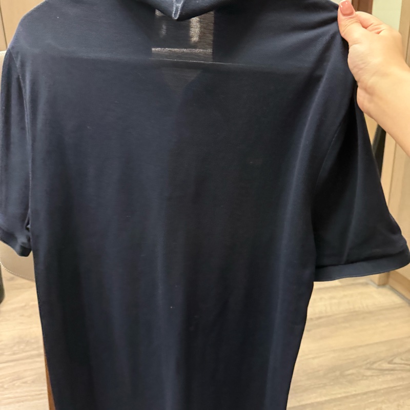 跳樓大拍賣✨BURBERRY男款金色戰馬小標黑藍色polo衫-7