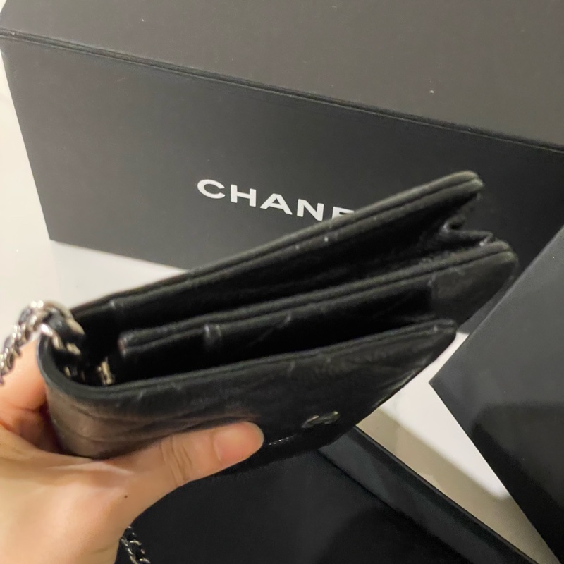 全配❤️ 香奈兒 #黑銀 #荔枝皮 #woc #chanel-3