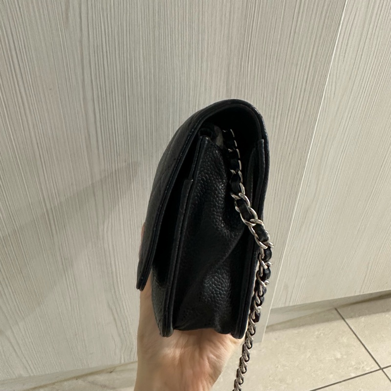 全配❤️ 香奈兒 #黑銀 #荔枝皮 #woc #chanel-6